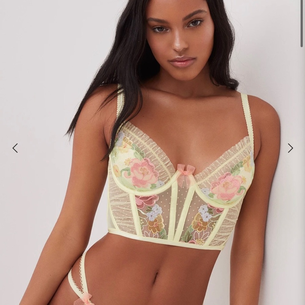 yellow floral luella bustier - SOLD OUT